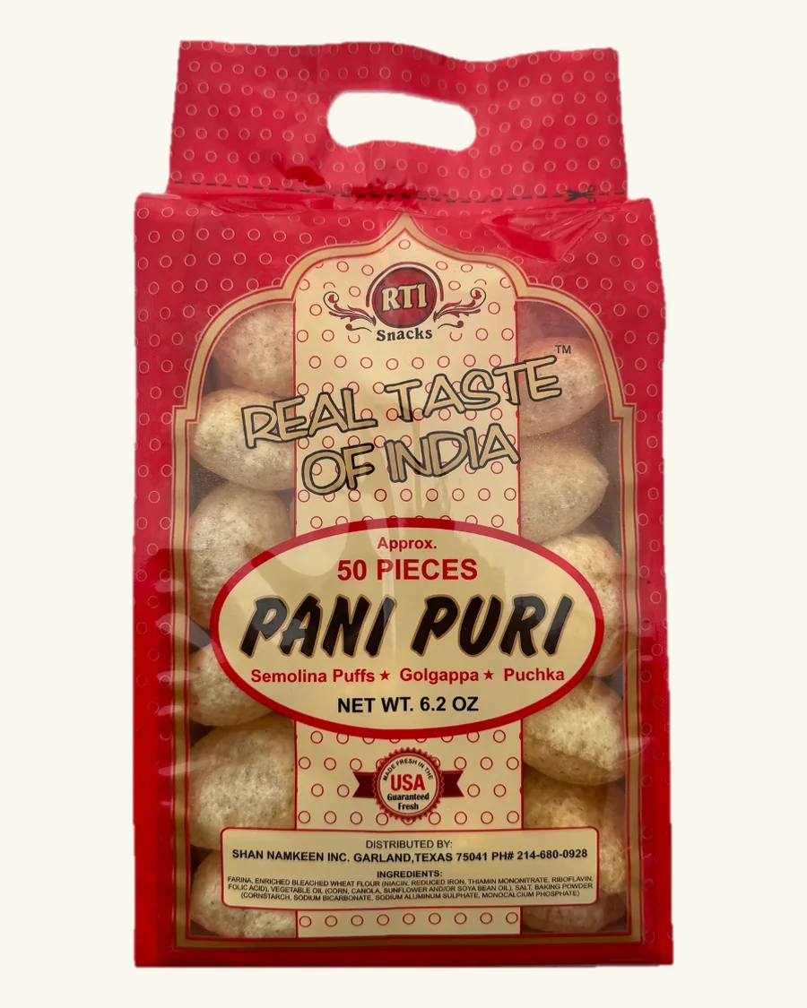 RTI Pani Puri bag, approximately 50 pieces, 6.2 oz